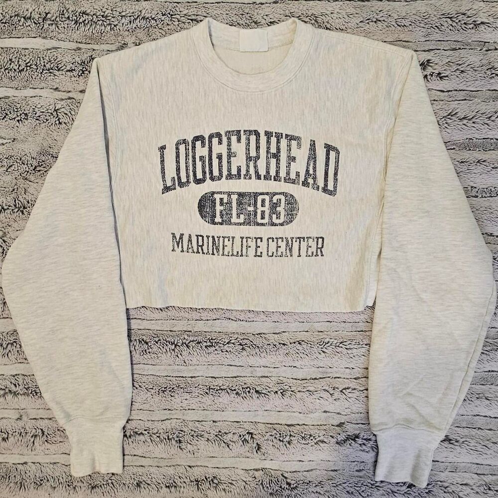 Champion Men's Grey and Cream Sweatshirt